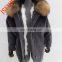Corduroy Wool Women'S Winter Parka Fur Lined Hooded Jackets