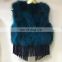 women's thicken warm winter fur vest lady's 100% genuine raccoon fur vest waistcoat with tassels accessories S-XXL size