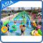 400m 3 Lanes Slide The Street / Inflatable Giant Water Slide City Wet Games