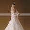 Joyous Style V Neck Handmade Flowers Beaded Lace A-Line Wedding Party Dress