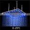 LED Ceiling Mounted Temperature Sensitive 3 color changing Rainfall Shower Head