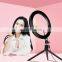 6 8 10 12 14 Inch desktop LED Ring Light with tripod stand For Tiktok YouTube Video Live Broadcast