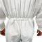 Anti static sterile waterproof consumable protective coverall hazmat suit ppe with non woven for lab use