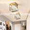 Vintage Cage Ceiling Light Black and White Square pendant light