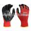 NR1390 Gauge polyester lining palm nitrile coated glove