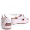 Ladies fancy white lightweight wedge hee sandals with crossover front strap shoes(sandalias mujer)