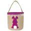 Amazon Hot Selling Easter Decoration Easter Egg Gift Bags Baskets Large Capacity Burlap Jute Toy Candy Tote Bags