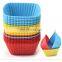 Hot Selling Square Shape Foldable Cupcake Mold