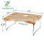 Outdoor Wine Bamboo Picnic Table Folding Portable Bamboo Wine Glasses Bottle Snack and Cheese Holder Tray for Concerts at Park