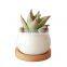 Flower Pots Planters Pottery  Pot Tray White Square Ceramic Succulent Cheapflowerpots Taizhou Succluent Potes Ceramic Mini Pots