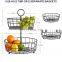 Wholesale Fruit Basket 2 Tier Fruit Basket Bowl and Vegetable Organizer for Kitchen Detachable Vegetable Storage Fruit Stand