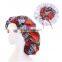 Ready To Ship Satin Material Double Layer African Print Bonnets With Adjustable Elastic Band