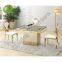 Modern hotel furniture stainless steel round rotating dining table