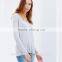 Women long sleeve 100%cotton fashionable t shirt design comfortable t shirt TS040