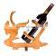 China supplier wooden animal wine display rack,single bottle wine rack