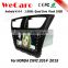 Wecaro android 4.4.4 touch screen car dvd player for honda civic BT gps 3g wifi TV 2014 2015