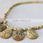 Skull Bone Pendant Beads Chains Engraved Horn Jewelry `