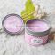 pink metal tin candle with printing logo metal lid