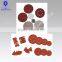 40#-1000# 4''--7''aluminum oxide red sand paper with hook and loop