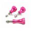 Quality GoPros Accessories 1 Long +2 Short Colorful Thumb Knob Stainless Aluminum Bolt Nut Screw for Go Pro 4/3+/3/2 GP50