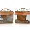Zipper Top Sealing and Handle and Moisture Proof Feature PVC Cosmetic Bag