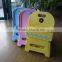 2016 New design plastic kids plastic folding stool with backrest