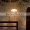 Transparent Glass Table Lights with Reeded Clear Glass Shade for Study Room