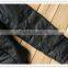 Women black short fashion motorcycle PU leather jacket with hoody