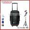 12" bettery speaker with MP3/USB/SD/BLUETOOTH/REMOTE CONTROL/TROLLEY/WHEELS