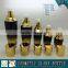 Black Glass Colored Cosmetic Bottle and Glass Cosmetic Cream Jar With Shining Gold Lid Quality Choice