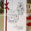 2016 Attractive and durable with red ribbon line different style of Chirstmas card