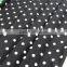 white dot on black polyester milk fiber Spandex print lycra fabrics