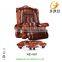 Luxury Antique Wooden Chairs Leather King Chair Throne HE-501