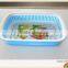 Kitchen plastic baske with water seperator,fruit and vegetable ,plastic basket double wall basket