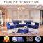 Living Room Classical French Furniture Fabric Button Tufted Corner Sofa AL043