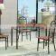 2016 restaurant or home furniture - iron frame dining table and chairs factory supply