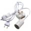 E27 1.5M Plug In Lamp Base Light Socket Switch Cable Vintage Antique Household Lamp Holder EU/UK Plug