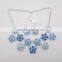 Jewelry Sets 11 Pieces Alloy Flowers Combine Inlay Resin Stones Necklace And Earring Set