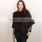 Various Styles 2016 Knitted Mink Fur shawl with mink fur hood