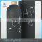 Unique Decoration Recycled Flower Glass Vases Decal Black Glass Vase