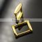 golden rectangular metal square ring buckle for bag