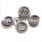 four holes zinc alloy metal sew button factory