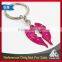 Hot Sales Zinc Alloy Custom Angel Shaped Wings Keychain