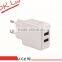 Wholesale Universal Dual USB Charger Plug, Travel Charger Adapter for mobile phone