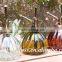 Retro colored glass plant watering pot with hand sprayer 250ml,glass garden watering can