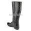 Plastic custom color fashion high heel cheap woman rain boots