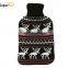2L capacity fur accessory knitted rubber BS1970-2012 hot water bag covers
