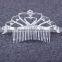 Korean fashion love Crown bride Crown alloy rhinestone hair comb hair accessories jewelry Factory outlets