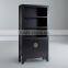 Antique Tall Wood Bookcase with 2 door