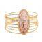 2016 New Gold Silver Triangle Alloy Wide Open Cuff Bangle Bracelet For Women Fashion Jewelry